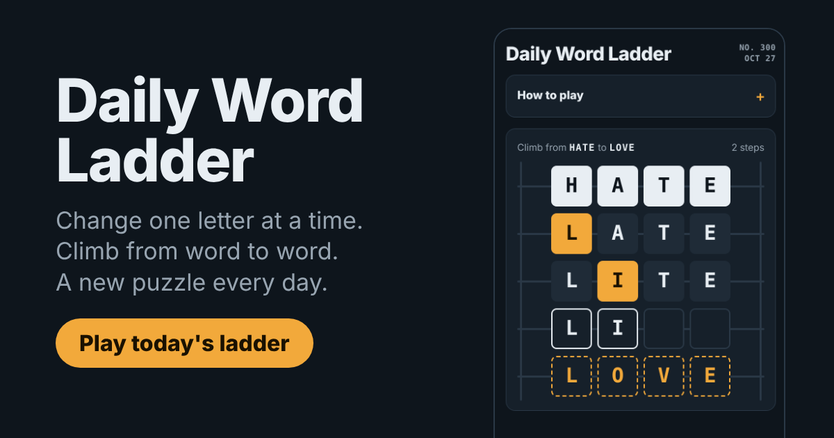 Daily Word Ladder screenshot